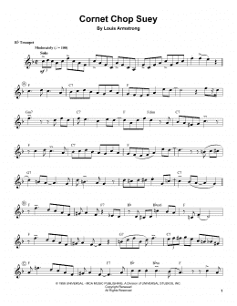 page one of Cornet Chop Suey (Trumpet Transcription)