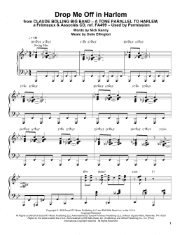 page one of Drop Me Off In Harlem (Piano Transcription)