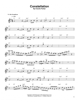 page one of Constellation (Tenor Sax Transcription)
