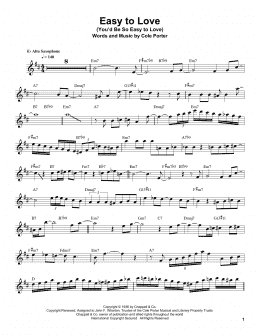 page one of Easy To Love (You'd Be So Easy To Love) (Tenor Sax Transcription)
