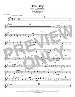 page one of Hello, Dolly! (Trumpet Transcription)