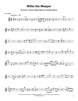 page one of Willie The Weeper (Trumpet Transcription)