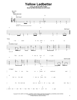 page one of Yellow Ledbetter (Guitar Lead Sheet)