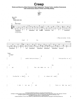 page one of Creep (Guitar Lead Sheet)
