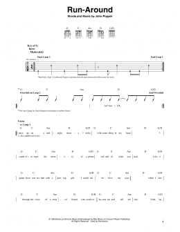 page one of Run-Around (Guitar Lead Sheet)