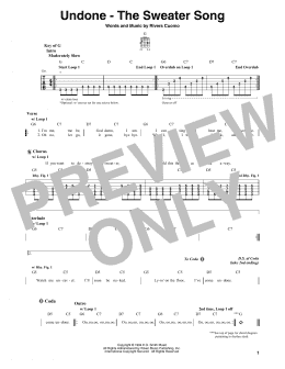 page one of Undone - The Sweater Song (Guitar Lead Sheet)