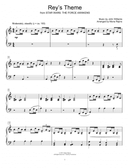 page one of Rey's Theme (Educational Piano)