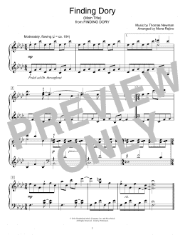 page one of Finding Dory (Main Title) (arr. Mona Rejino) (Educational Piano)
