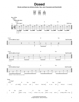 page one of Dosed (Guitar Lead Sheet)
