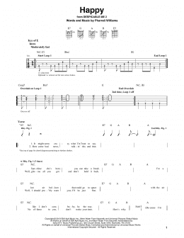 page one of Happy (Guitar Lead Sheet)