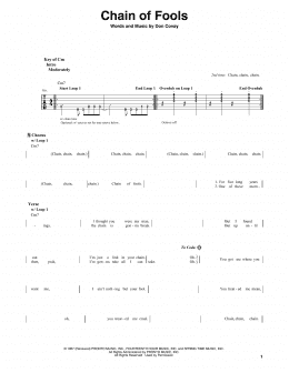 page one of Chain Of Fools (Guitar Lead Sheet)