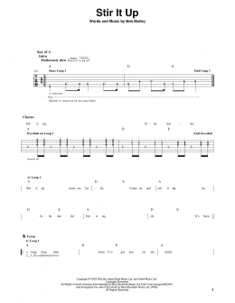 page one of Stir It Up (Guitar Lead Sheet)