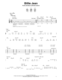page one of Billie Jean (Guitar Lead Sheet)