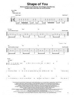 page one of Shape Of You (Guitar Lead Sheet)