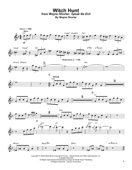 page one of Witch Hunt (Trumpet Transcription)