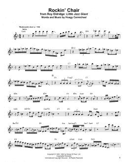page one of Rockin' Chair (Trumpet Transcription)