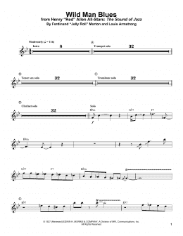page one of Wild Man Blues (Trumpet Transcription)