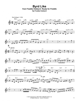 page one of Byrd Like (Trumpet Transcription)