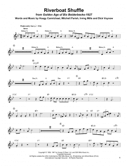 page one of Riverboat Shuffle (Trumpet Transcription)