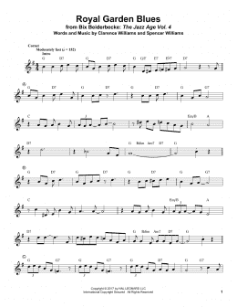 page one of Royal Garden Blues (Trumpet Transcription)