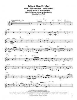 page one of Mack The Knife (Trumpet Transcription)