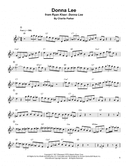 page one of Donna Lee (Trumpet Transcription)