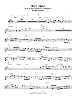 page one of Hot House (Trumpet Transcription)