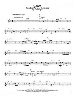 page one of Ceora (Trumpet Transcription)