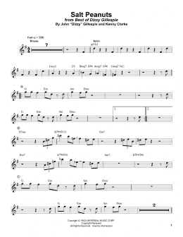 page one of Salt Peanuts (Trumpet Transcription)