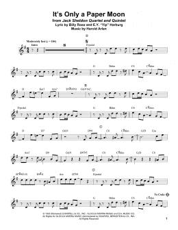 page one of It's Only A Paper Moon (Trumpet Transcription)
