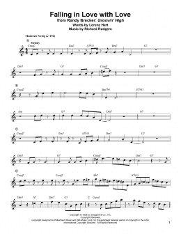 page one of Falling In Love With Love (Trumpet Transcription)