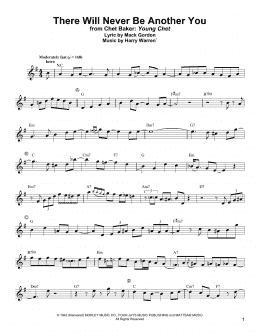 page one of There Will Never Be Another You (Trumpet Transcription)