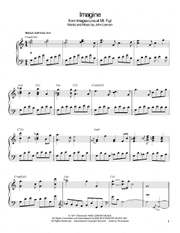 page one of Imagine (Piano Transcription)