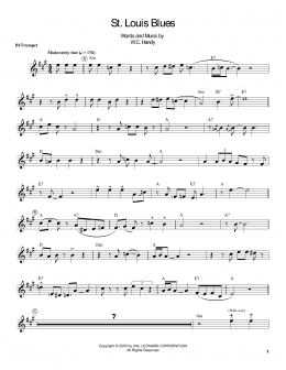 page one of St. Louis Blues (Trumpet Transcription)