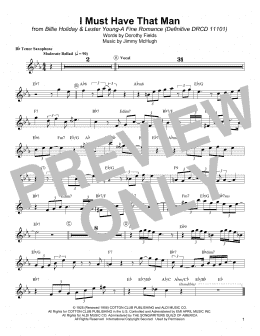 page one of I Must Have That Man (Tenor Sax Transcription)
