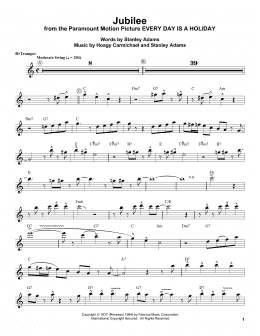 page one of Jubilee (Trumpet Transcription)