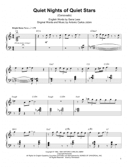 page one of Quiet Nights Of Quiet Stars (Corcovado) (Piano Transcription)