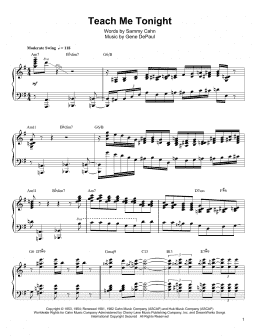 page one of Teach Me Tonight (Piano Transcription)