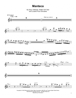 page one of Manteca (Trumpet Transcription)