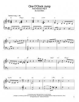 page one of One O'Clock Jump (Piano Transcription)