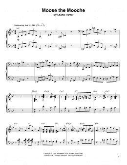page one of Moose The Mooche (Piano Transcription)