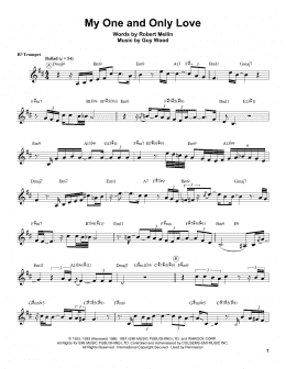 page one of My One And Only Love (Trumpet Transcription)
