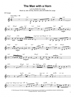 page one of The Man With The Horn (Trumpet Transcription)