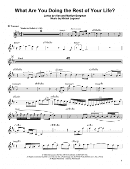 page one of What Are You Doing The Rest Of Your Life? (Trumpet Transcription)