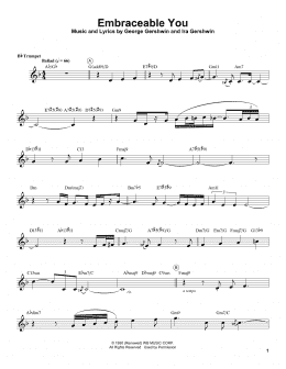 page one of Embraceable You (Trumpet Transcription)