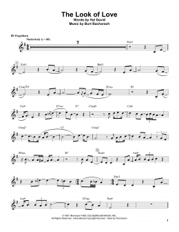 page one of The Look Of Love (Trumpet Transcription)