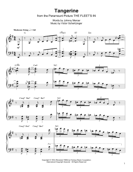 page one of Tangerine (Piano Transcription)