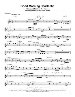 page one of Good Morning Heartache (Trumpet Transcription)