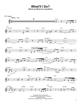 page one of What'll I Do? (Trumpet Transcription)