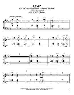 page one of Lover (Piano Transcription)